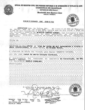 Cpia/Segunda via da Certidão de Óbito